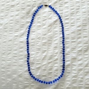 Vintage Blue Beaded Necklace